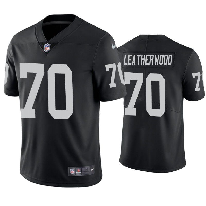 Men Oakland Raiders #70 Alex Leatherwood Nike Black Limited NFL Jersey